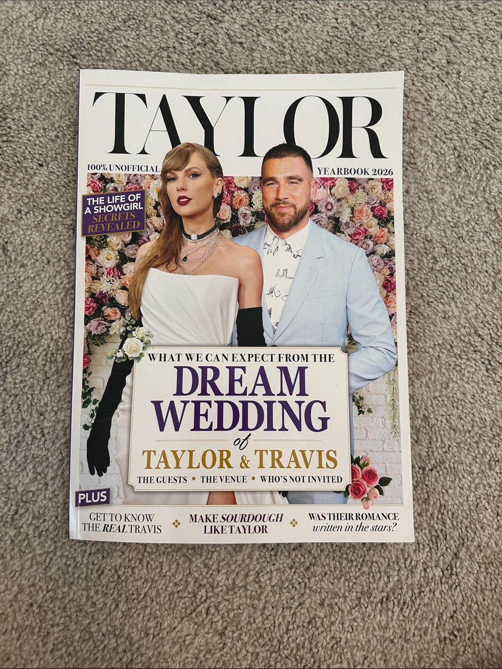 Taylor Magazine Cover - White, Black, Purple, Gold